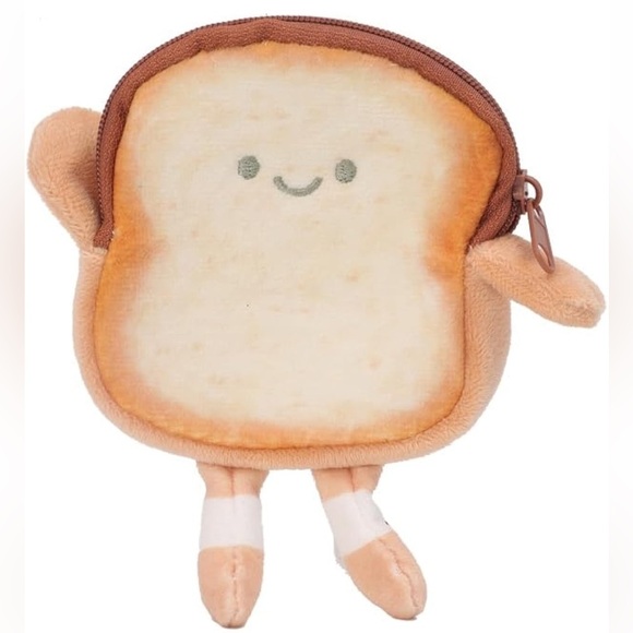 Accessories - Toast Bread Bag Charm Keychain Earbud Holder